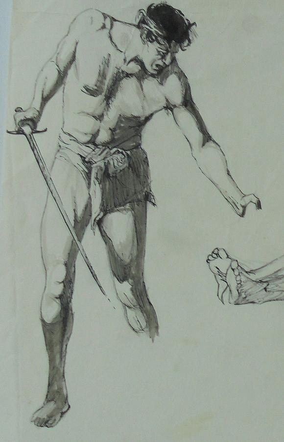 Figure drawing 1961. Painting by Mike Jeffries