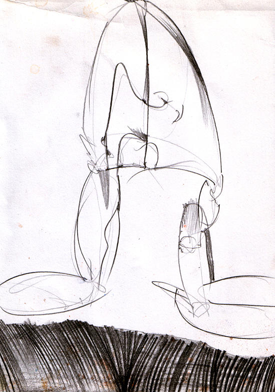 Charcoal Drawing - Figure Drawing 8 by Michal Rezanka