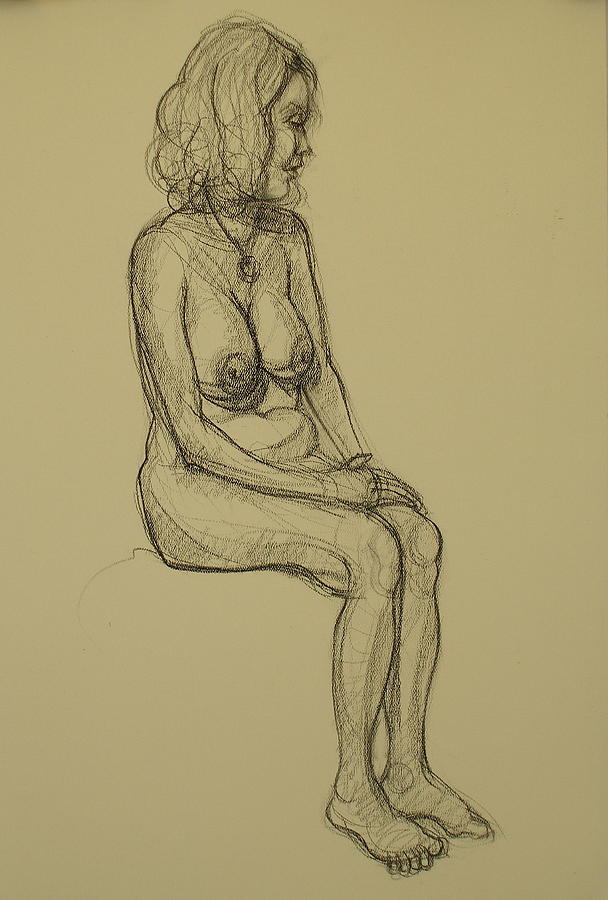 Figure Drawing Demo - step 3 Drawing by Donelli  DiMaria