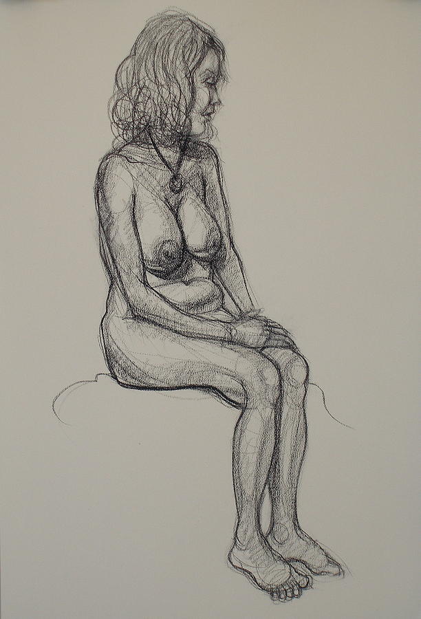 Figure Drawing Demo - step 4 Drawing by Donelli  DiMaria