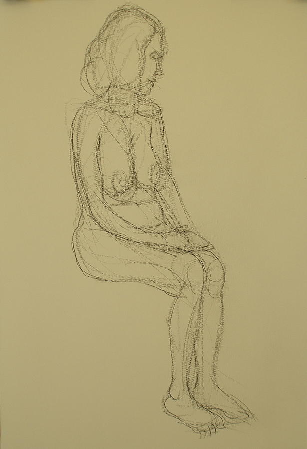 Figure Drawing Demo- step 1 Drawing by Donelli  DiMaria