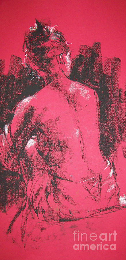 Figurative Painting - Figure in Red by Tina Siddiqui Figurative Painting - Figure in Red by Tina Siddiqui