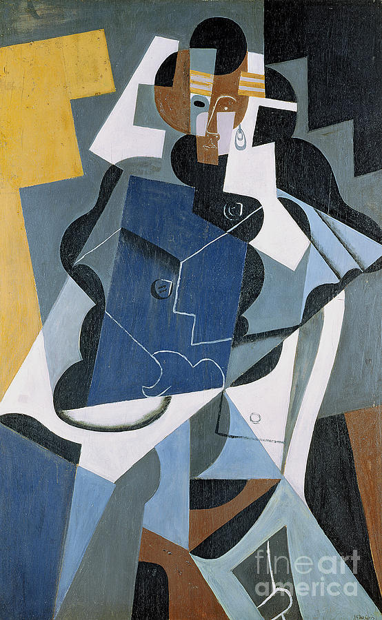 Figure of a Woman by Juan Gris Painting by Juan Gris
