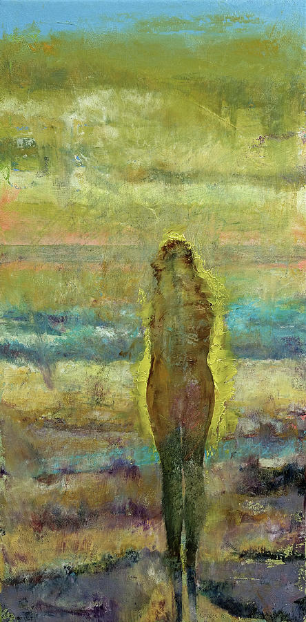 Figure on a Beach Painting by Michael Creese