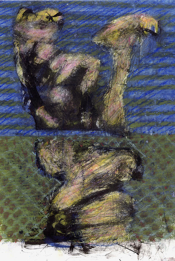 figure Split in landscape Pastel by JC Armbruster