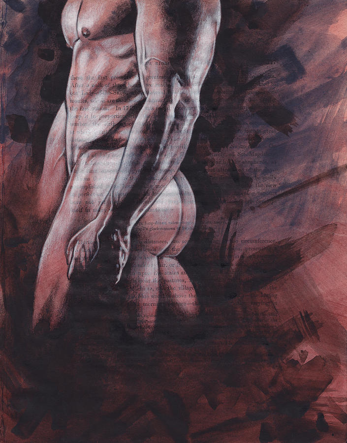 Nude Mixed Media - Figure Study 117 by Rudy Nagel
