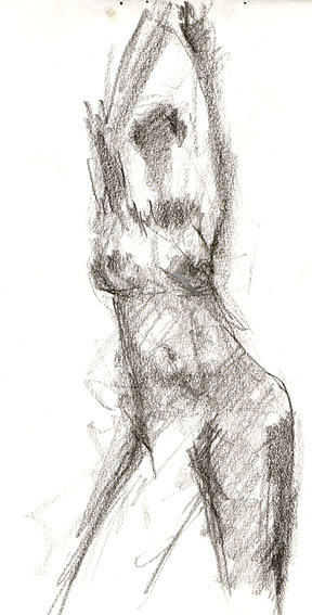 Figure Study 3 Drawing by Michal Rezanka - Pixels