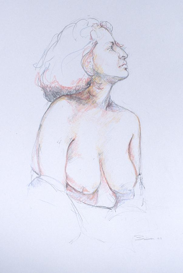Figure Study Profile 1 Painting by Barbara Pease
