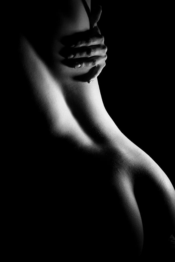Nude Photograph - Figure Study with Hand by Joe Kozlowski