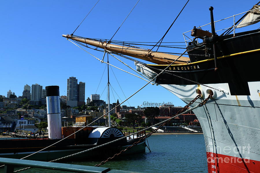 Figurehead Of Balclutha And Cityview Photograph by Christiane Schulze Art And Photography