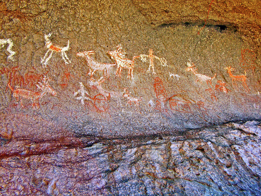 Figures in Painted Cave in Copper Canyon in Chihuahua, Mexico Photograph by Ruth Hager