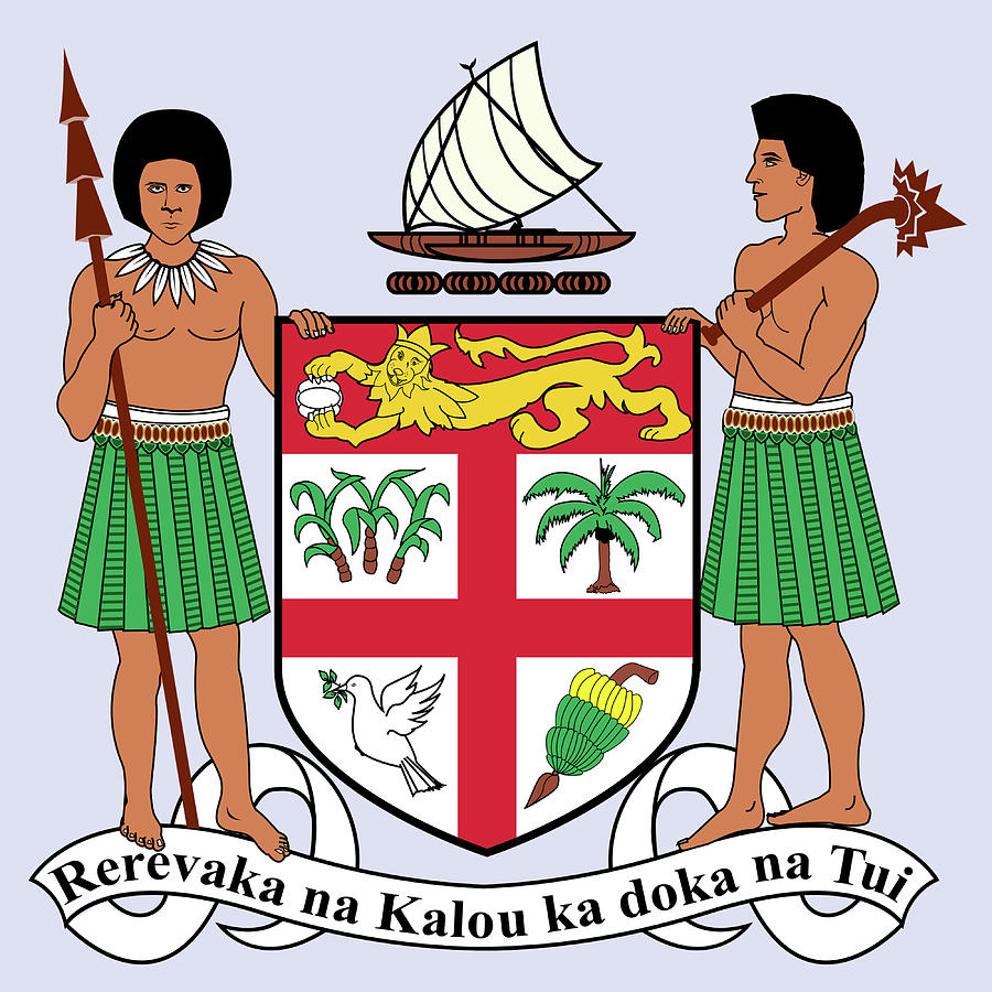 Fiji Coat of Arms Drawing by Movie Poster Prints