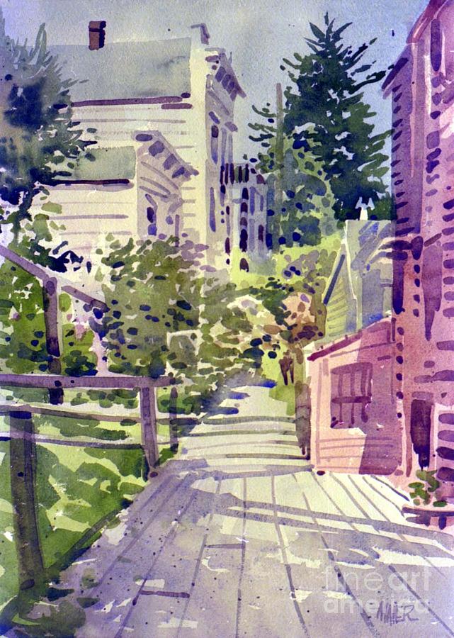 San Francisco Painting - Filbert Street Stairs by Donald Maier