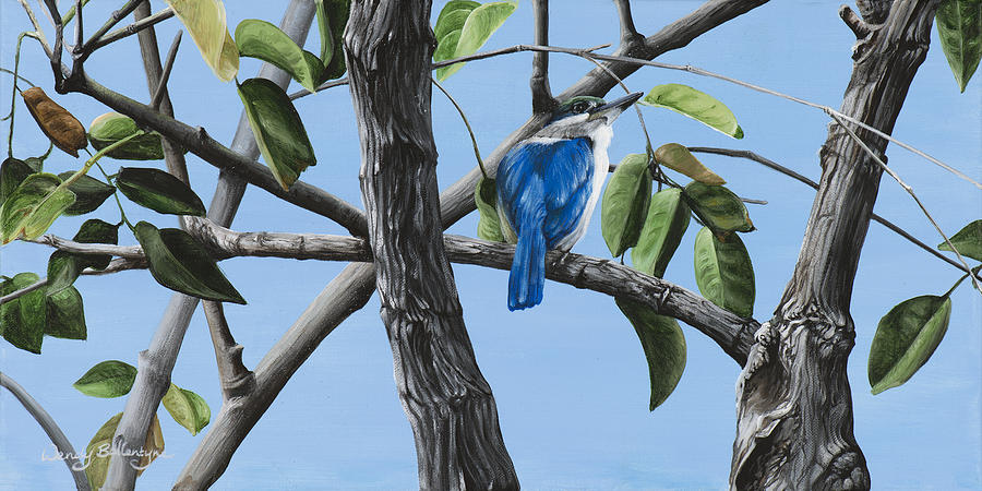 Tree Painting - Filipino Kingfisher by Wendy Ballentyne