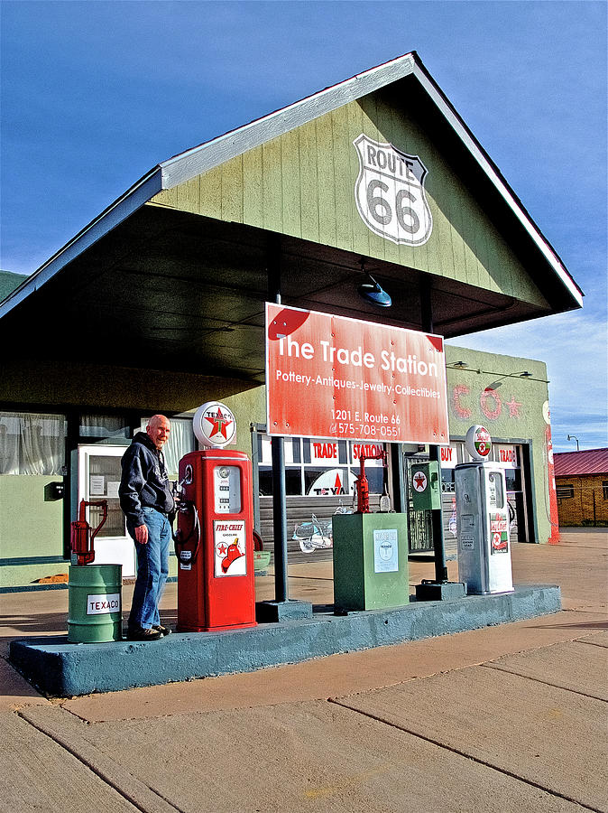 New Mexico Photograph - Fill er Up at Texaco on Historic Route 66 in Tucumcari, New Mexico by Ruth Hager