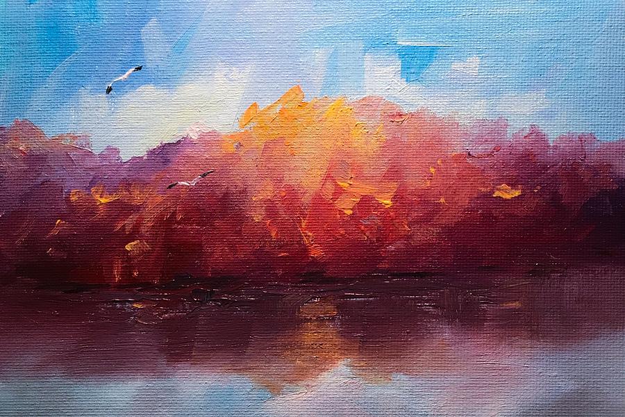Fall Painting - Fill Us With Light Landscape by Michele Carter