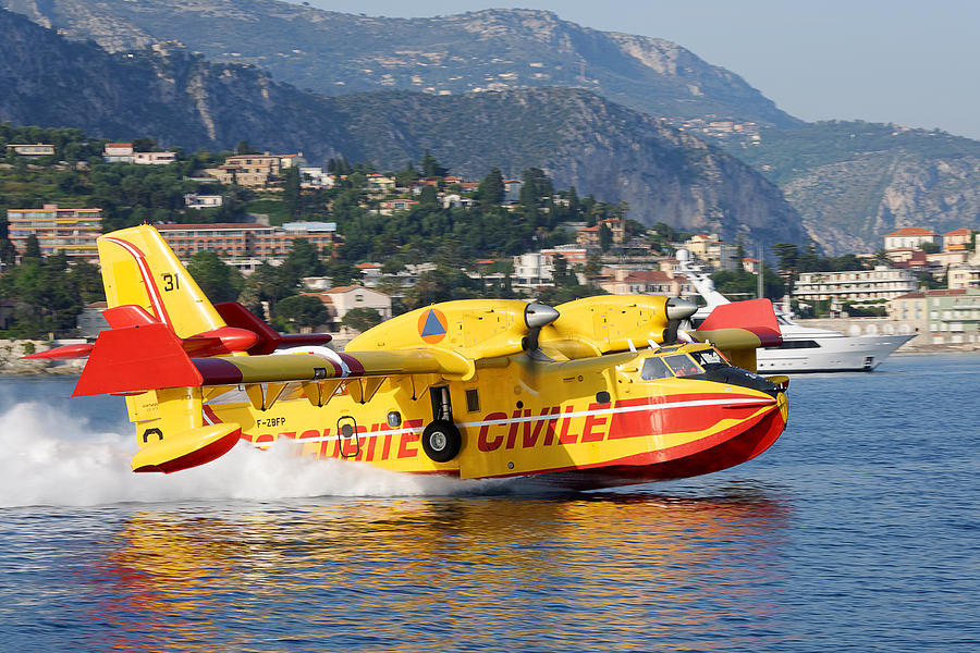 Filling Up -- Sea Plane in Villefranche-sur-Mer, France Photograph by Darin Volpe