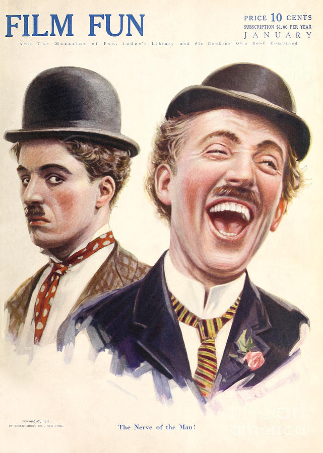 Film Fun Classic Comedy Magazine Featuring Charlie Chaplin 1916 Painting by Vintage Collectables