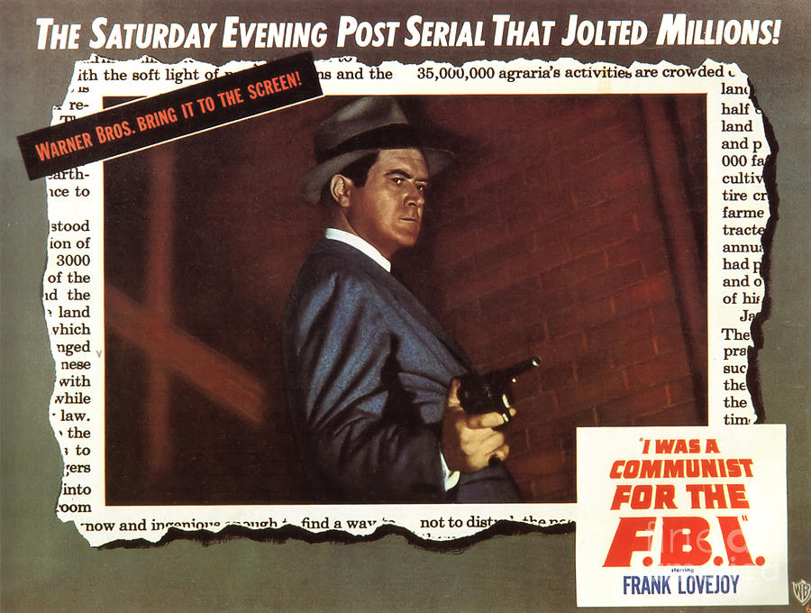 Film Noir Movie Poster I Was a Communist for the FBI Painting by Vintage Collectables