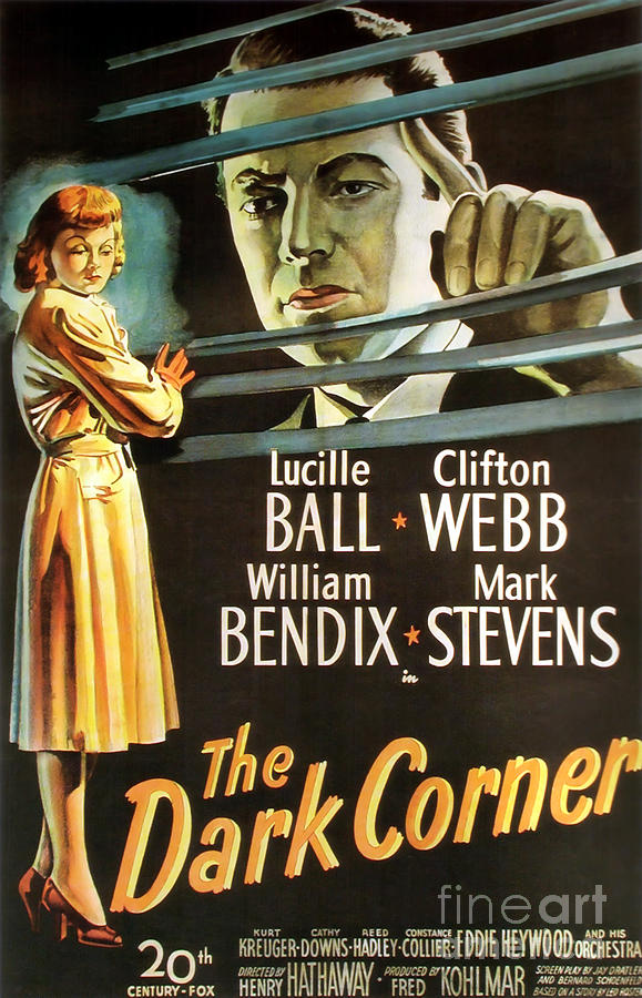 Film Noir Movie Poster The Dark Corner Painting by Vintage Collectables