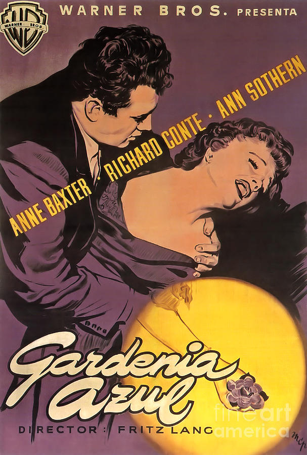 Film Noir Poster Gardenia Azul Anne Bxter Richard Conte Ann Sothern Photograph by Vintage Collectables