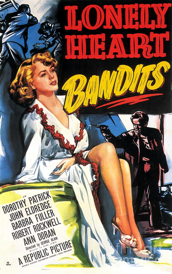 Film Noir Poster Lonely Heart Bandits Painting by Vintage Collectables