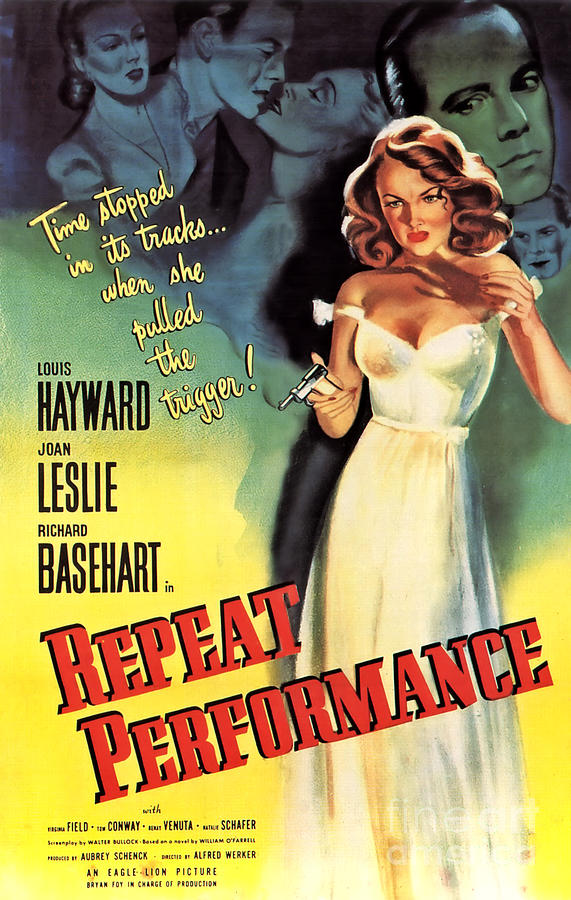 Film Noir Poster   Repeat Performance Painting by Vintage Collectables