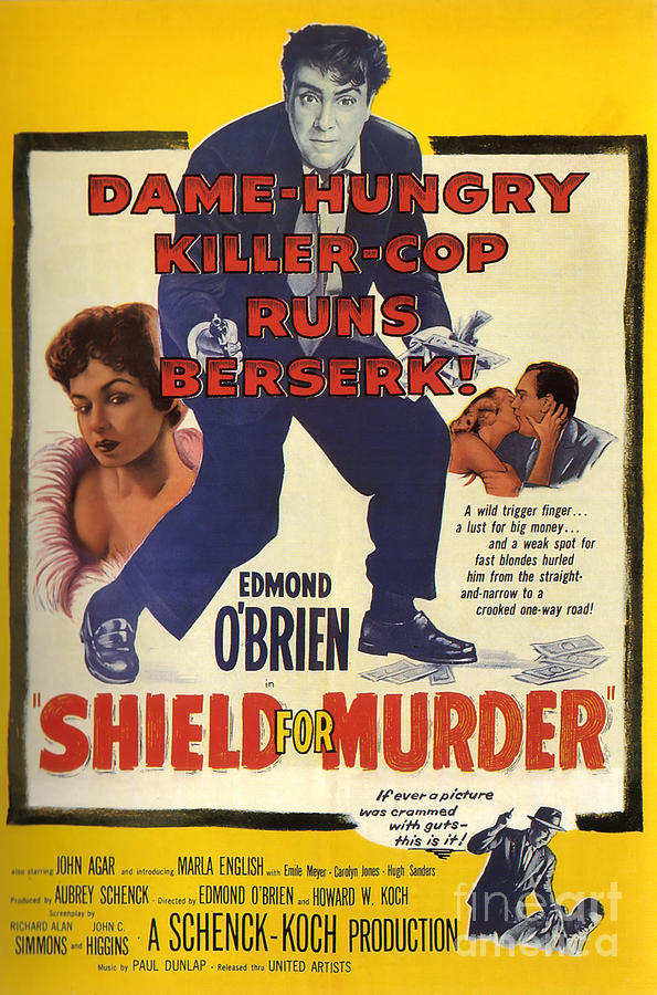 Movie Painting - Film Noir Poster Shield for Murder by Vintage Collectables