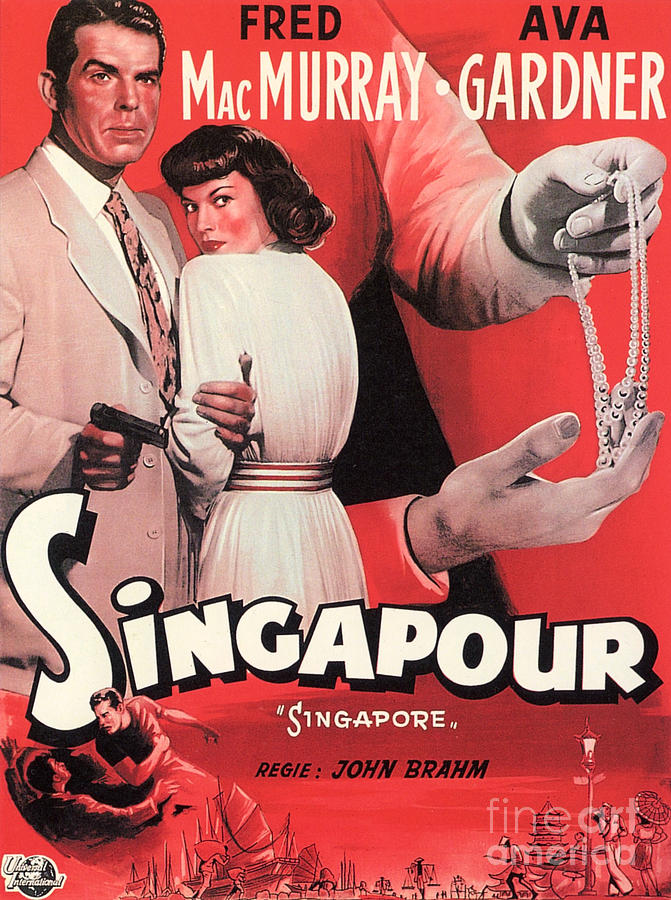 Film Noir Poster  Singapore Painting by Vintage Collectables