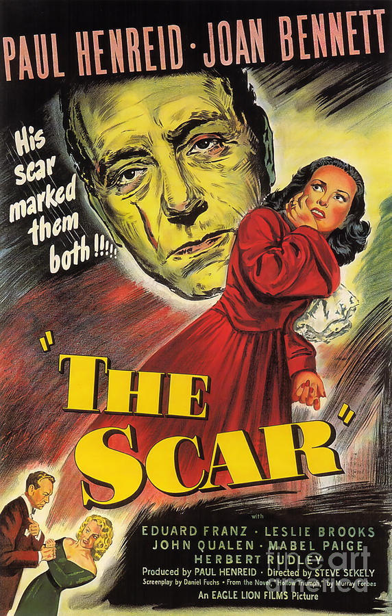 Film Noir Poster  The Scar Painting by Vintage Collectables