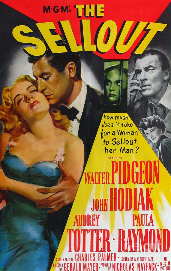 Film Noir Poster  The Sellout Painting by Vintage Collectables