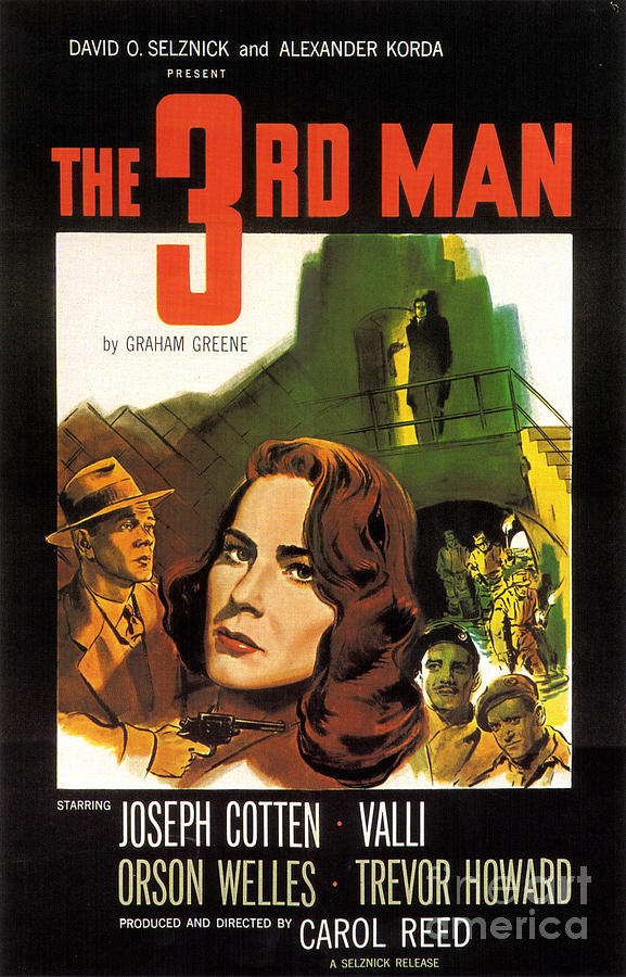 Film Noir Poster  The Third Man Painting by Vintage Collectables