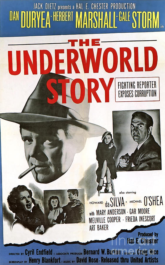 Film Noir Poster   The Underworld Story Painting by Vintage Collectables