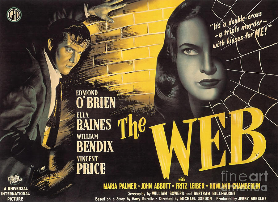 Film Noir Poster The Web Art Print 
