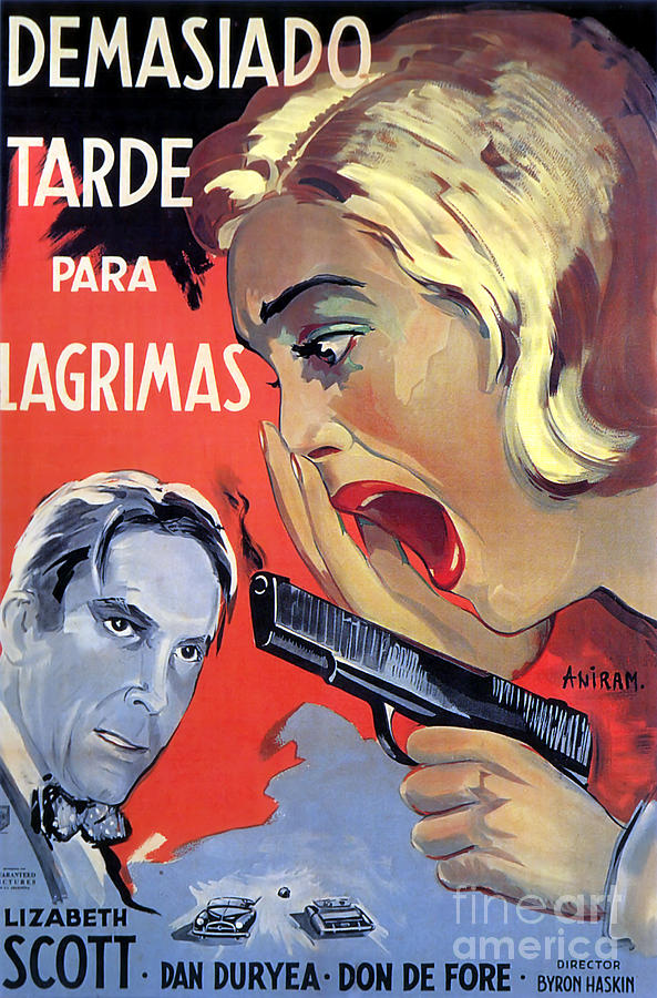 Film Noir Poster Too Late for Tears Painting by Vintage Collectables