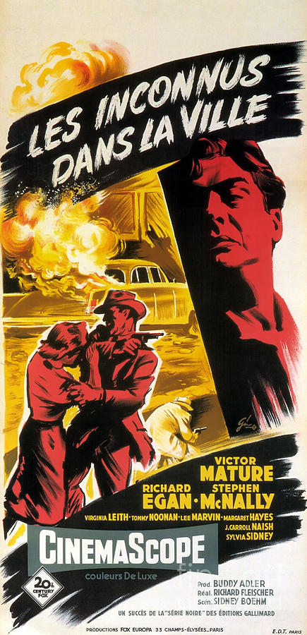 Film Noir Poster   Violent Saturday Painting by Vintage Collectables