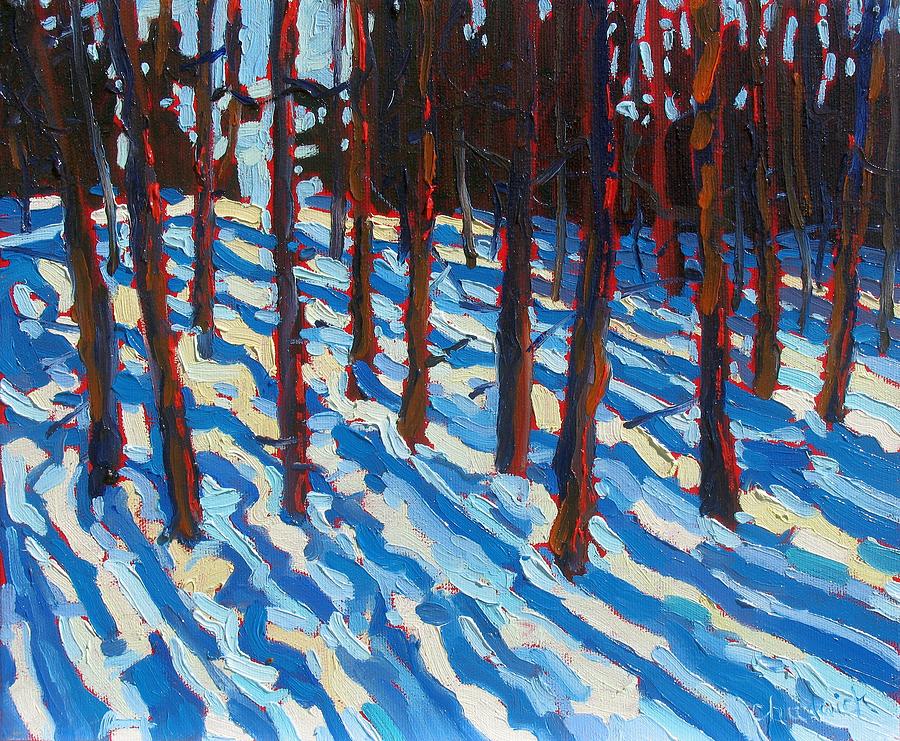 Filtered Light Trees Painting by Phil Chadwick