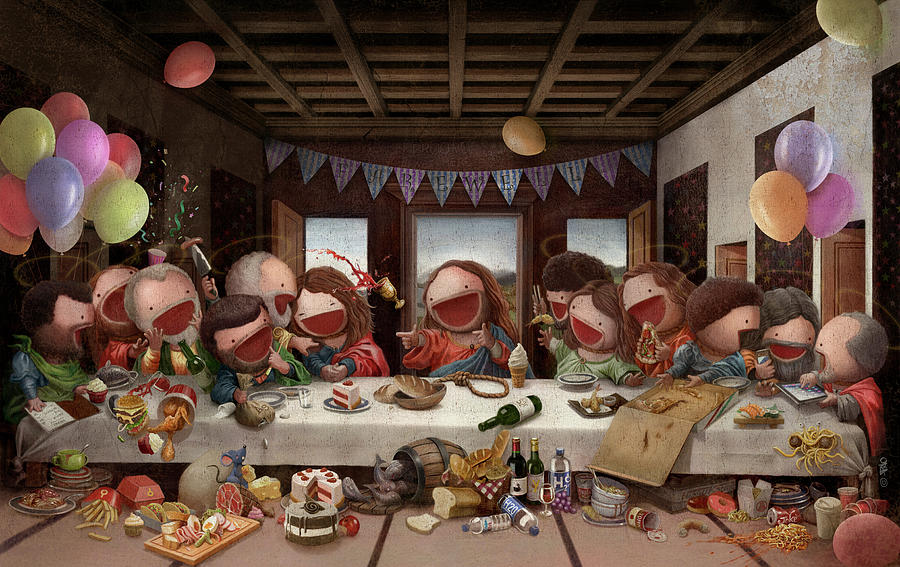 Wine Digital Art - Last Supper by HANGBoY