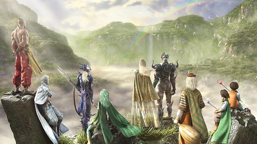 Mountain Digital Art - Final Fantasy IV by Super Lovely