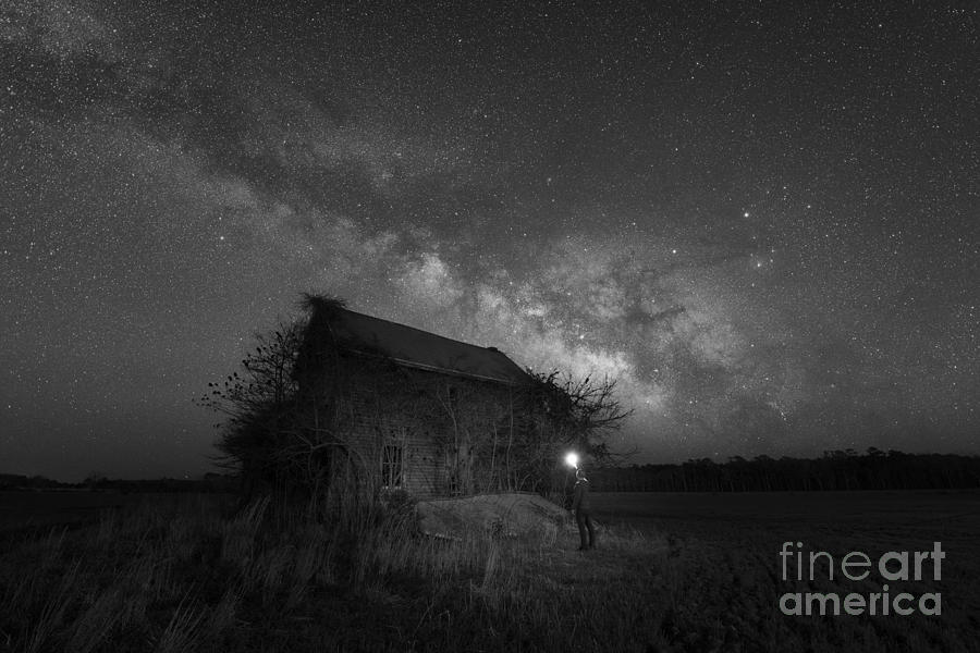 Finally Home - Midnight Explorer BW Photograph by Michael Ver Sprill