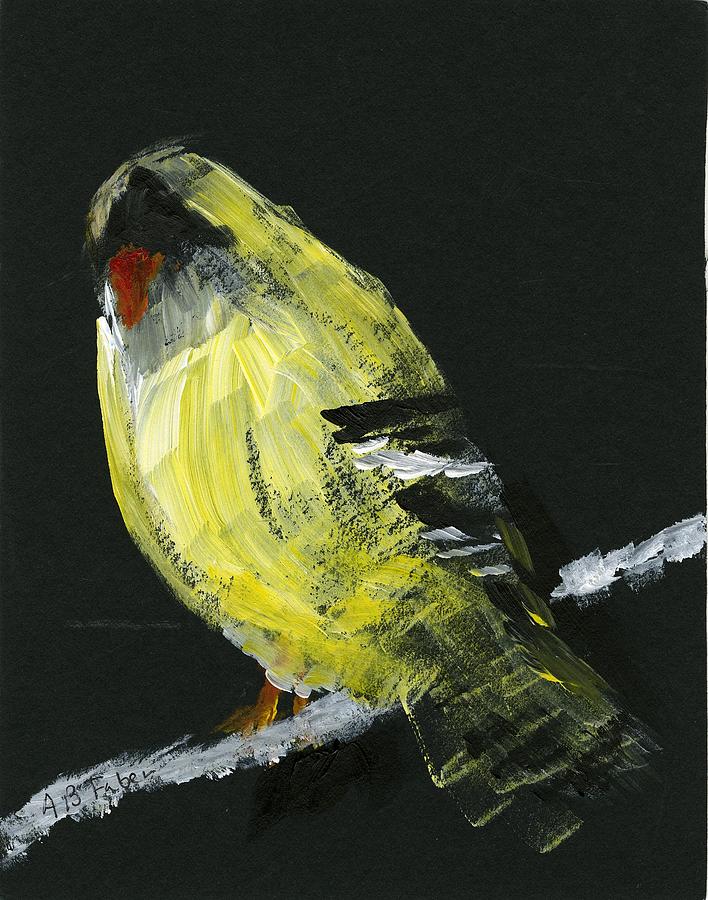 Finch Painting by Alice Faber