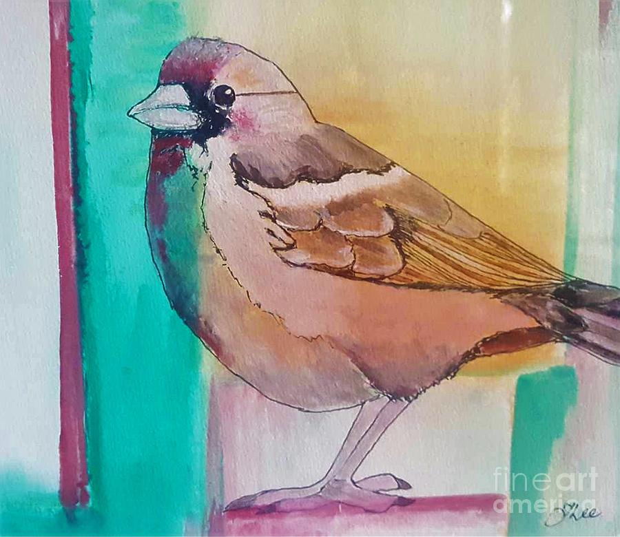 Finch Fun Painting by Tracey Lee Cassin