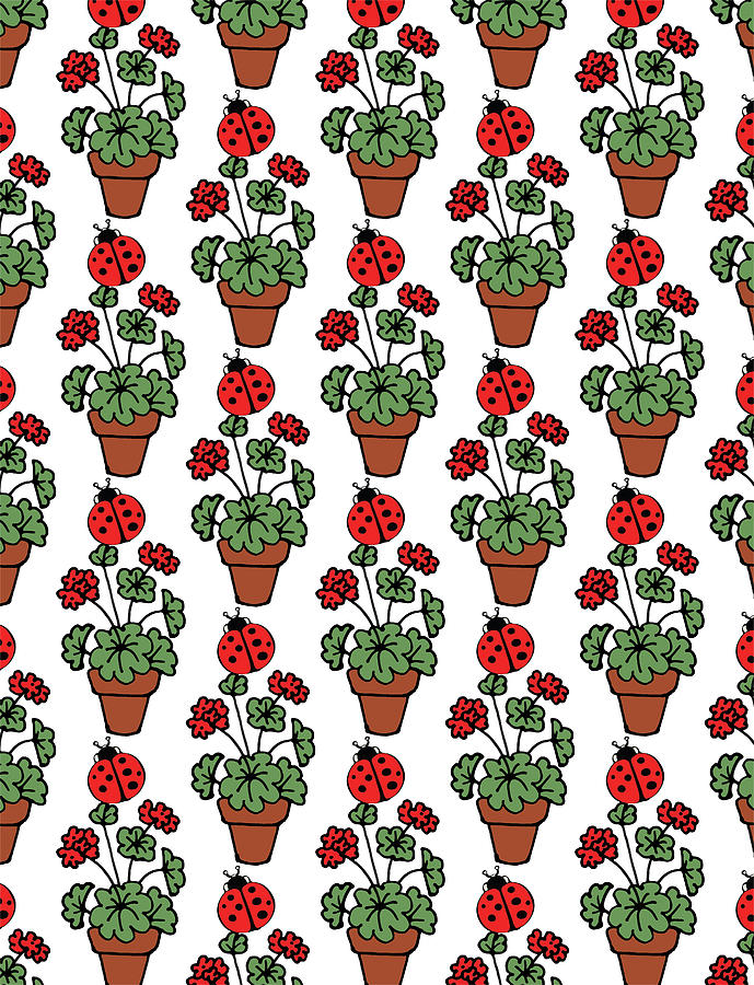Find A Ladybug Pattern  Digital Art by Irina Sztukowski