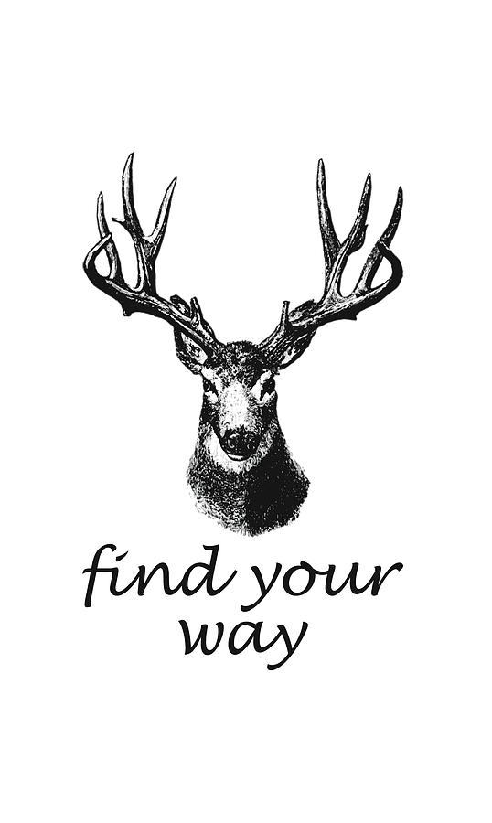 Deer Digital Art - Find your way by Magdalena Raszewska