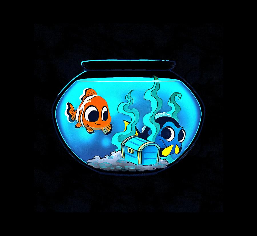 Finding Nemo Inside Aquarium Digital Art By Kesha Ursula