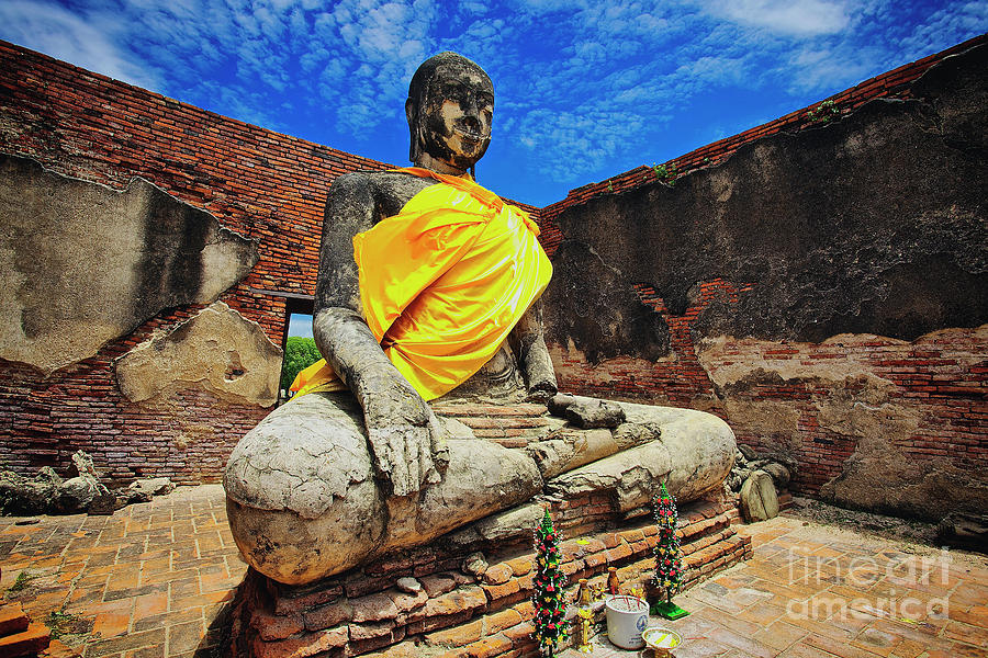 Finding, not seeking at Wat Worachetha Ram in Ayutthaya, Thailand Photograph by Sam Antonio