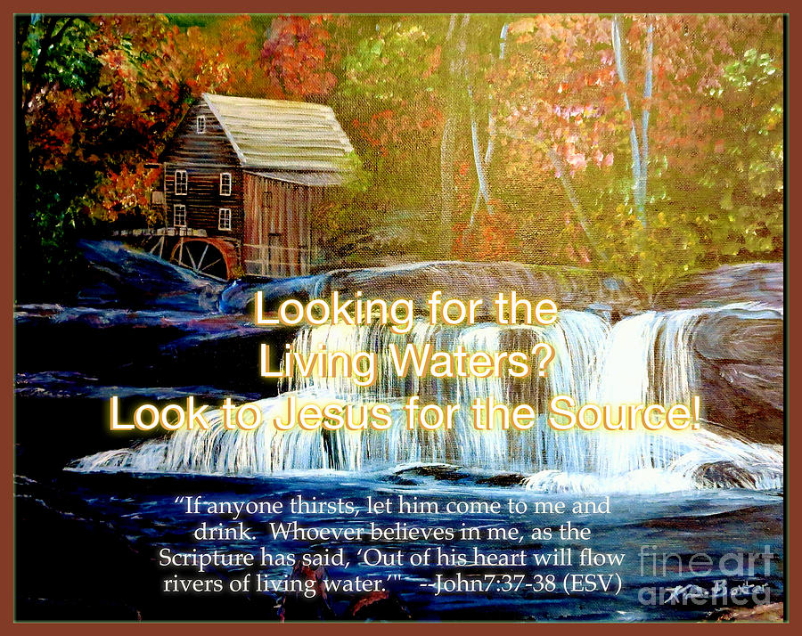 Finding the Living Waters with Text Painting by Kimberlee Baxter