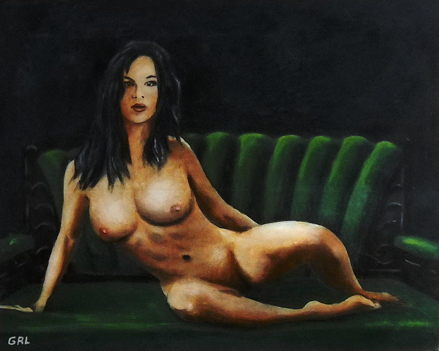 Fine Art Female Nude Sara Seated 2011 Painting by G Linsenmayer