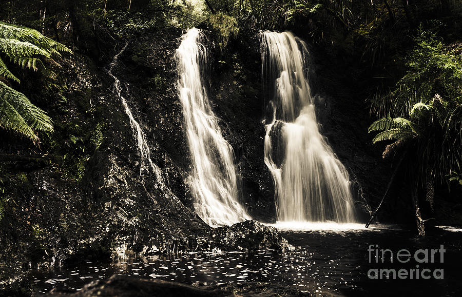 Fine art landscape of a rainforest waterfall Photograph by Jorgo Photography