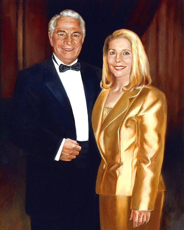 Married Couple Painting - Fine Art Oil Portrait Of A Couple by Mark Sanislo Married Couple Painting - Fine Art Oil Portrait Of A Couple by Mark Sanislo